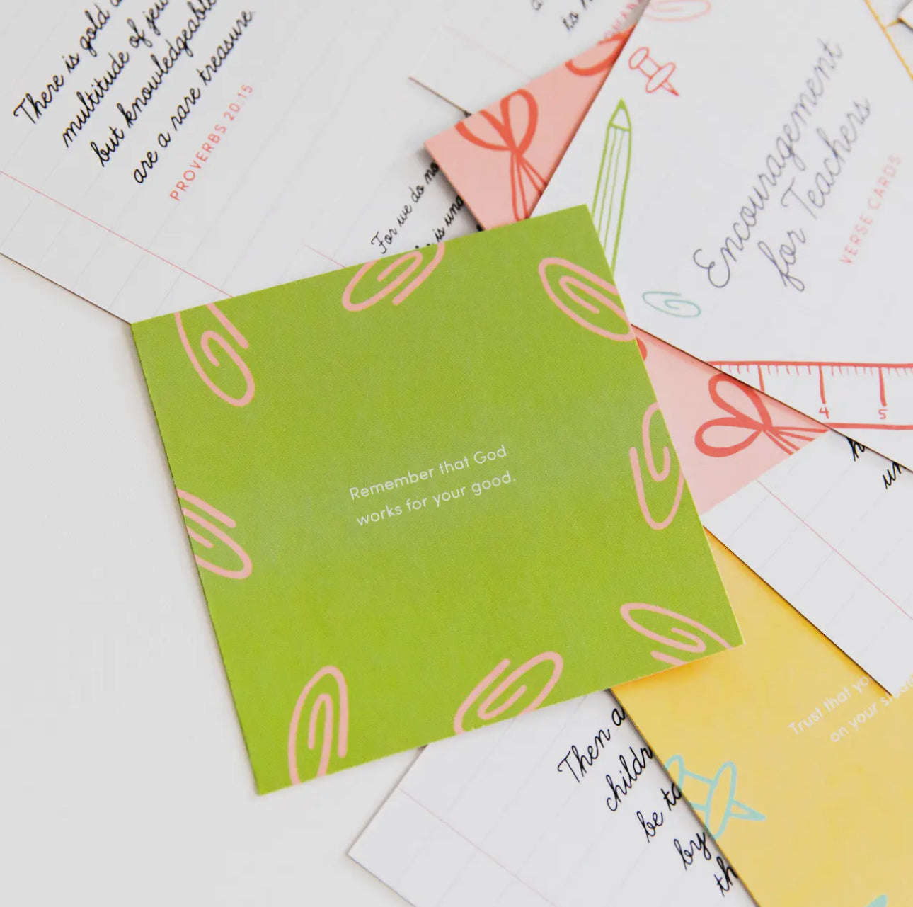 Encouragement For Teachers Verse Card Set