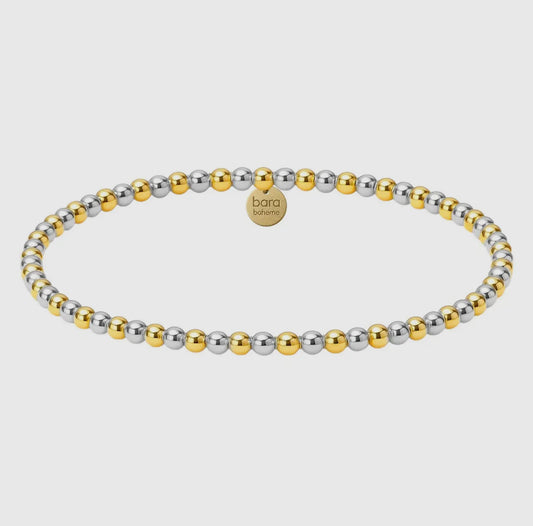 2 Tone Beaded Bracelet 3MM