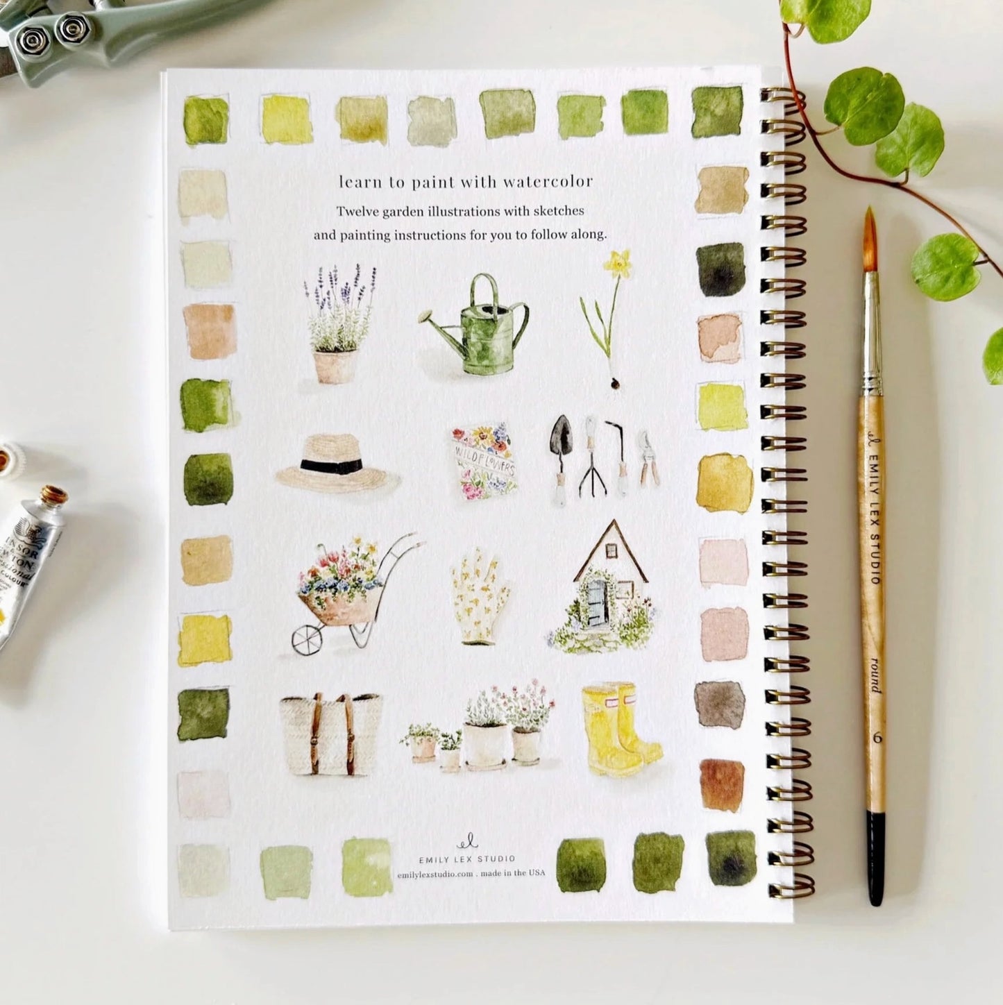Emily Lex Garden Watercolor Workbook