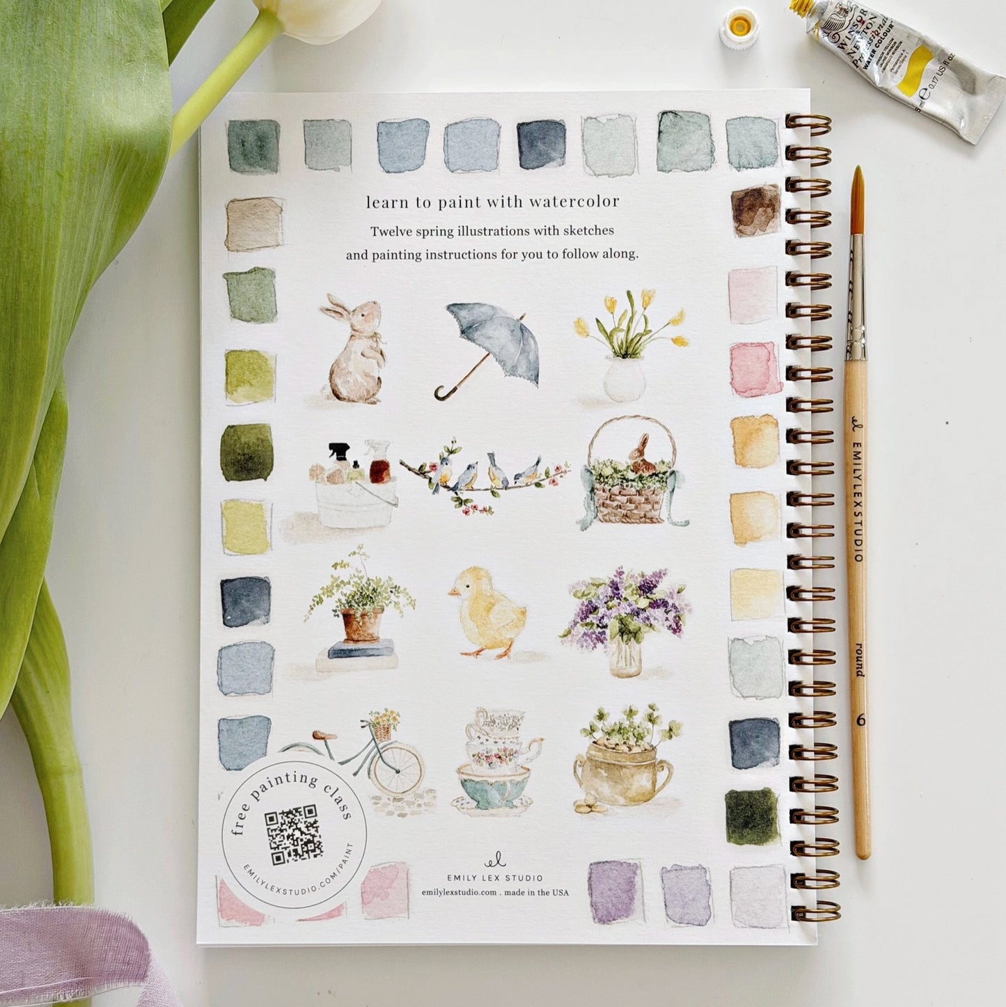 Emily Lex Spring Watercolor Workbook