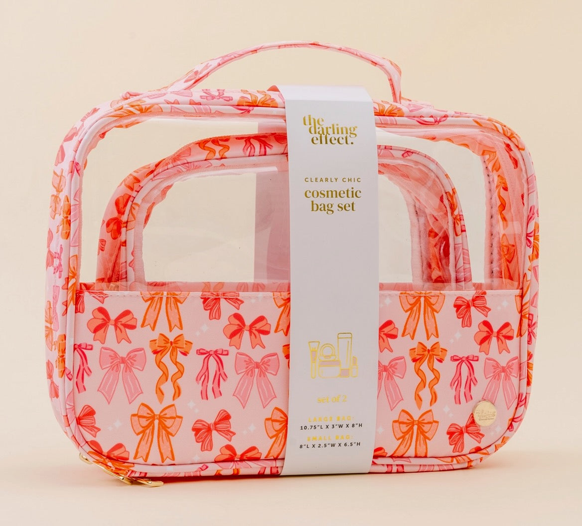 Blushing Bows Cosmetic Bag