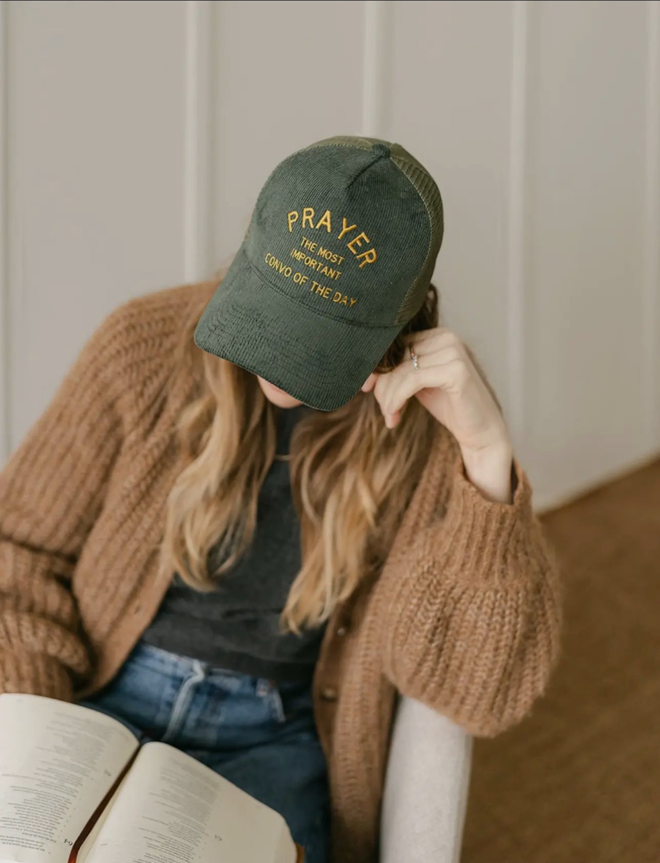 Prayer Corduroy Trucker Hat