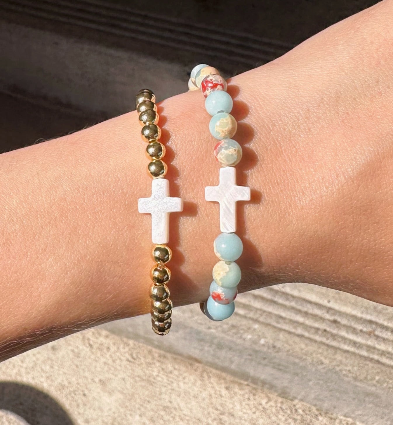 Elevated Faith l Gold Cross Bracelet