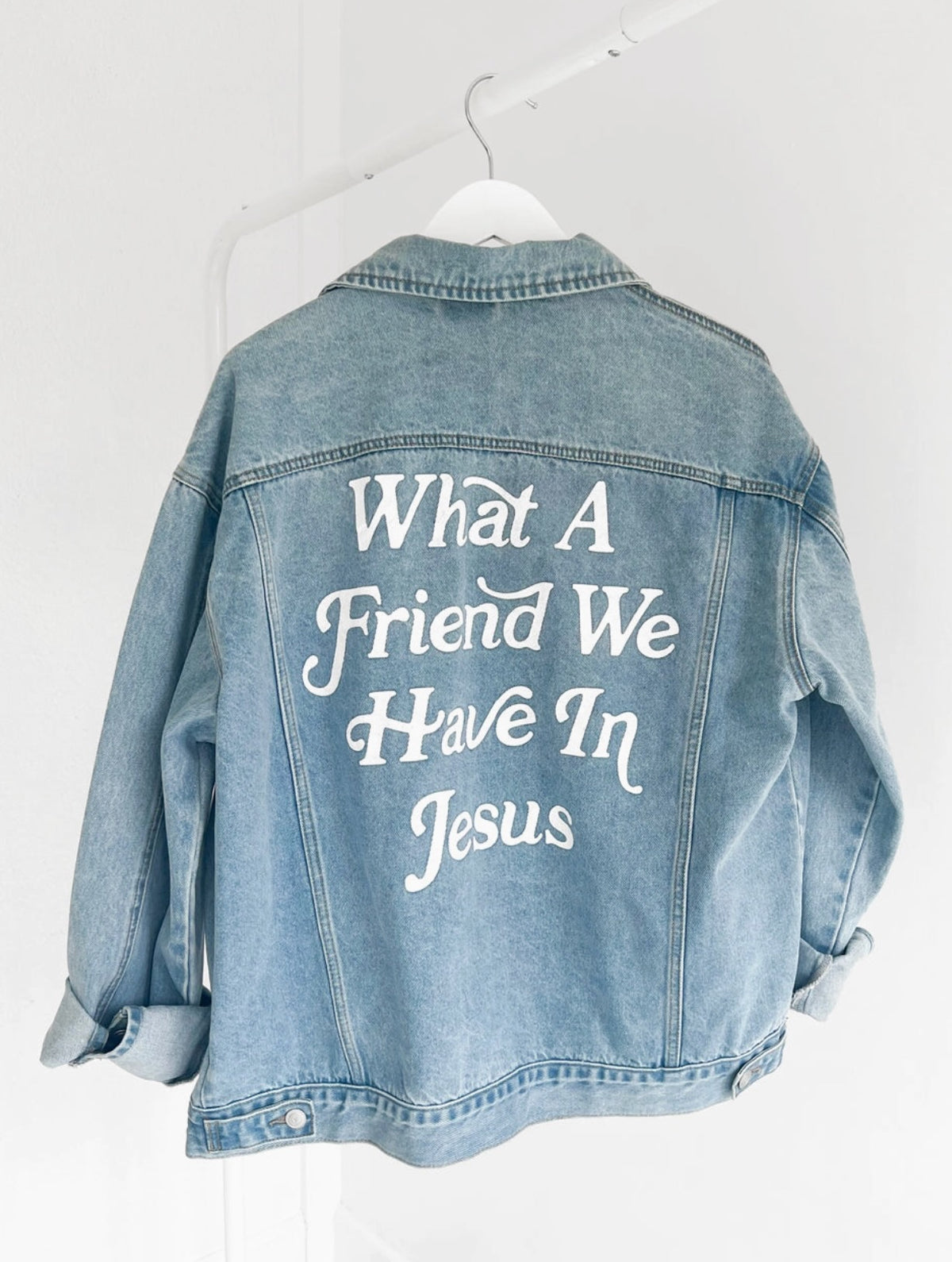 What A Friend In Jesus | Oversized Denim Jacket