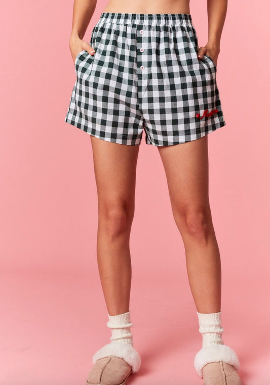 Merry Gingham Shorts