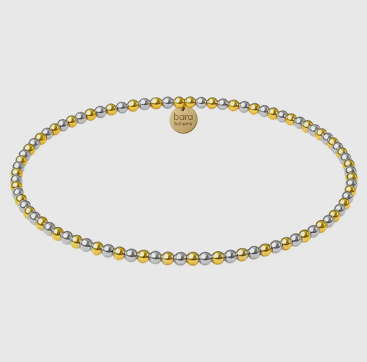 2 Tone Beaded Bracelet 2MM