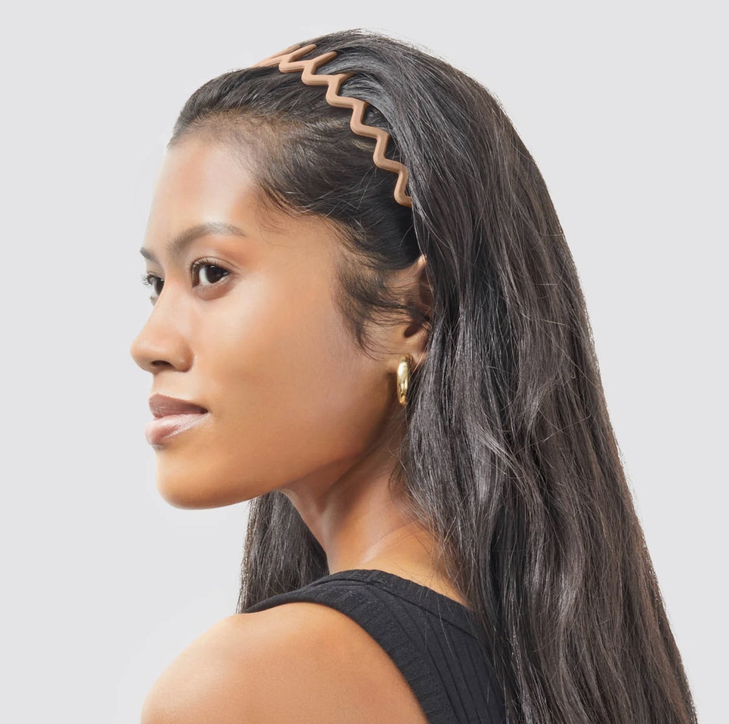 Kitsch Recycled Plastic Zig Zag Headband 2pc Neutral