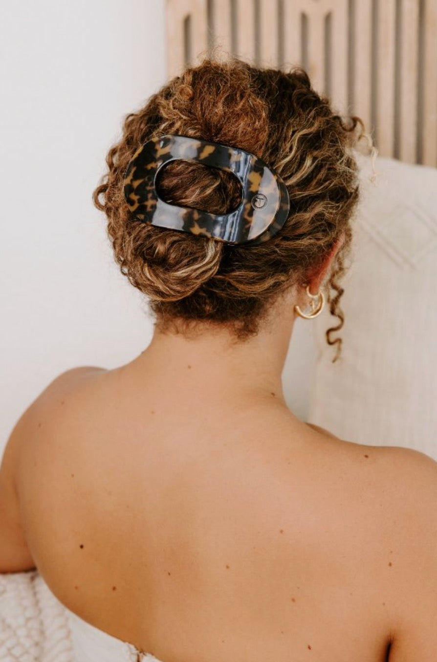 Teleties Large Flat Round Hair Clip