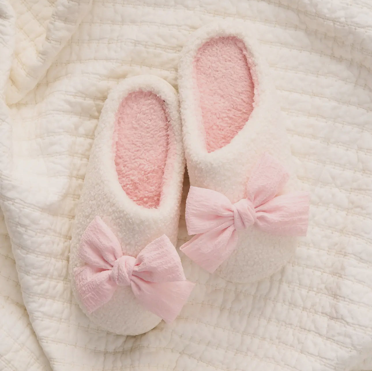 Bow Fuzzy Slippers