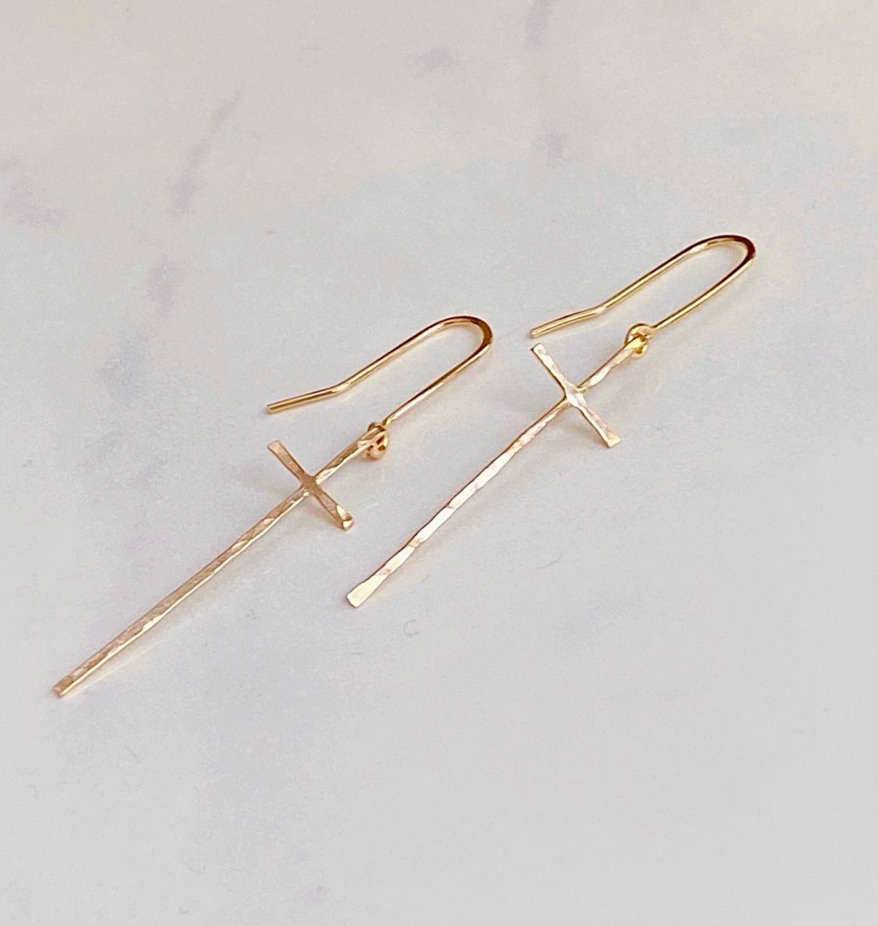 Modern Cross Earrings