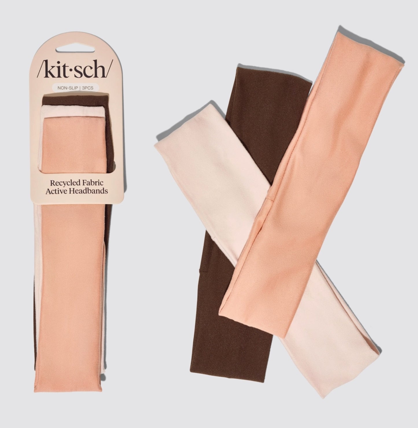 Kitsch Recycled Fabric Active Headbands 3pc Set